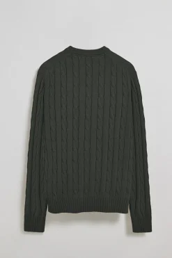 Polo Club Pulls*Pull en maille tressée à col ras du cou et logo Rigby Go Gris Pierre