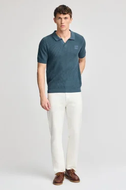 Polo Club Pulls|Polos*Pull Jimin bleu marine avec logo sur la poitrine Denim