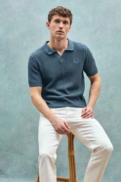 Polo Club Pulls|Polos*Pull Jimin bleu marine avec logo sur la poitrine Denim