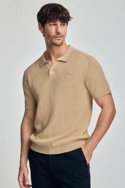 Polo Club Pulls|Polos*Pull Jimin couleur avec logo sur la poitrine Ivoire