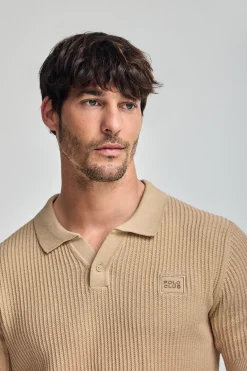 Polo Club Pulls|Polos*Pull Jimin couleur avec logo sur la poitrine Ivoire