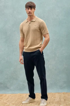 Polo Club Pulls|Polos*Pull Jimin couleur avec logo sur la poitrine Ivoire