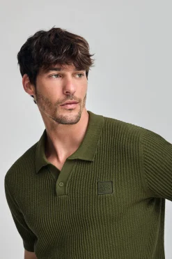 Polo Club Pulls|Polos*Pull Jimin avec logo sur la poitrine Vert mousse