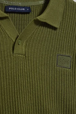 Polo Club Pulls|Polos*Pull Jimin avec logo sur la poitrine Vert mousse