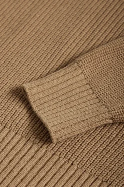 Polo Club Pulls*Pull marron en maille en jauge 9 avec détail Brun