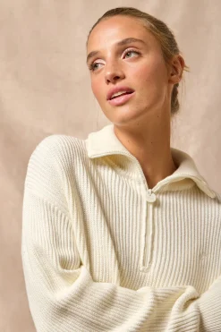 Polo Club Pulls*Pull Nahia avec logo brodé monogramme Beige