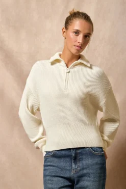 Polo Club Pulls*Pull Nahia avec logo brodé monogramme Beige