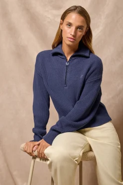 Polo Club Pulls*Pull Nahia bleu avec logo brodé monogramme Bleu océan