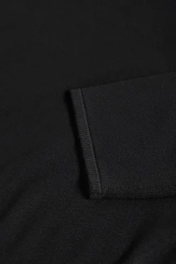 Polo Club Pulls*Pull à col ronde avec bouton nacré Noir