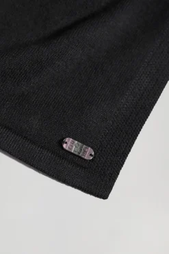Polo Club Pulls*Pull à col ronde avec bouton nacré Noir