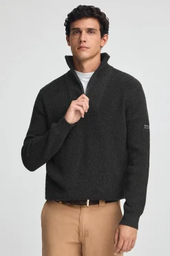 Polo Club Pulls*Pull à maille anglaise à écusson Noir
