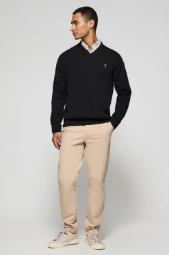 Polo Club Pulls*Pull en maille à col en V et broderie Rigby Go Noir