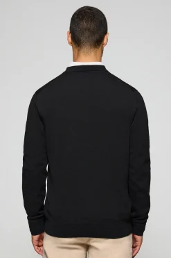 Polo Club Pulls*Pull en maille à col en V et broderie Rigby Go Noir