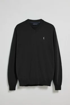 Polo Club Pulls*Pull en maille à col en V et broderie Rigby Go Noir