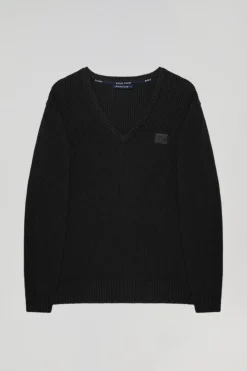 Polo Club Pulls*Pull en maille en jauge 9 avec détail Noir