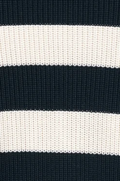 Polo Club Pulls*Pull rayé bleu marine et écru avec écusson nautique Bleu Marine-Écru