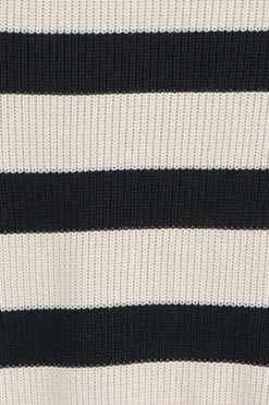 Polo Club Pulls*Pull rayé écru et bleu marine avec écusson nautique Écru-Marine