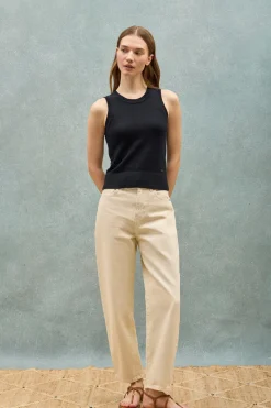 Polo Club Pulls*Pull sans manches avec bouton nacré Bleu Marine