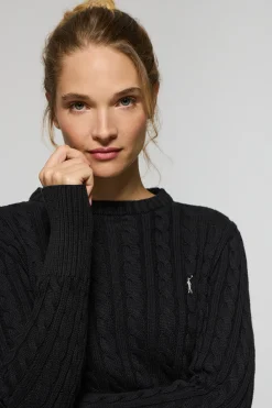 Polo Club Pulls*Pull tressé avec logo brodé Rigby Go Noir