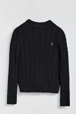 Polo Club Pulls*Pull tressé avec logo brodé Rigby Go Noir