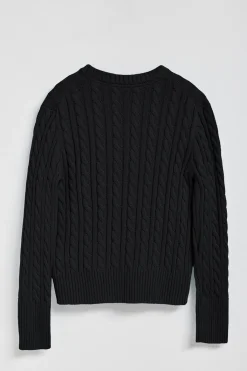 Polo Club Pulls*Pull tressé avec logo brodé Rigby Go Noir