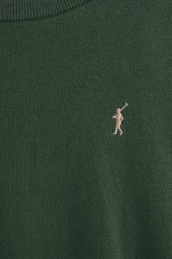 Polo Club Pulls*Pull vert boue à col ras du cou en laine mélangée avec broderie Rigby Go Vert chaud