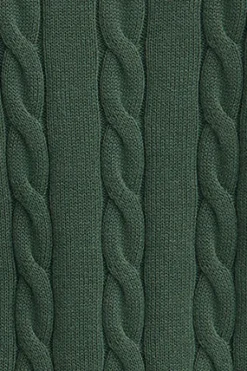 Polo Club Pulls*Pull vert boue en maille tressée en laine mélangée avec broderie Rigby Go Vert chaud