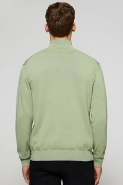 Polo Club Pulls*Pull zippé et Rigby Go brodé Vert jade