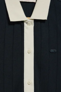 Polo Club Robes*Robe sans manches avec bouton nacré Bleu Marine