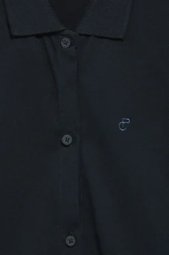 Polo Club Robes*Robe sans manches, boutonnée, avec monogramme brodé Bleu Marine