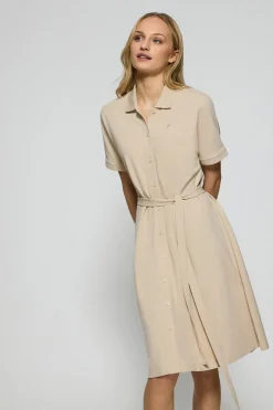 Polo Club Robes*Robe boutonnée avec broderie PC Beige
