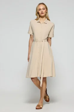 Polo Club Robes*Robe boutonnée avec broderie PC Beige
