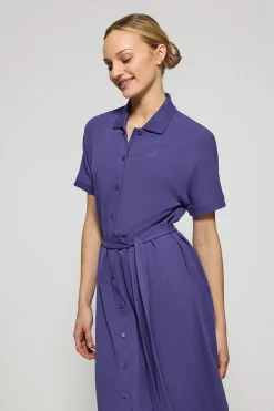 Polo Club Robes*Robe boutonnée avec broderie PC Bleu Violet