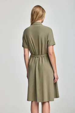 Polo Club Robes*Robe boutonnée verte avec broderie PC Vert sauge
