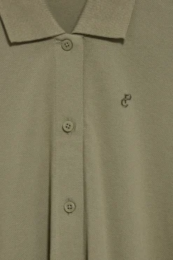 Polo Club Robes*Robe boutonnée verte avec broderie PC Vert sauge