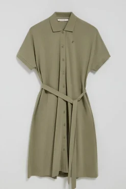 Polo Club Robes*Robe boutonnée verte avec broderie PC Vert sauge