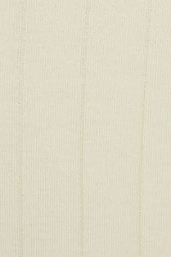 Polo Club Robes*Robe côtelée couleur crème à bretelles avec bouton nacré Beige