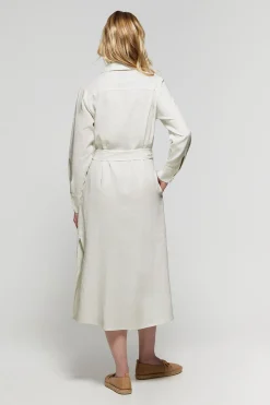 Polo Club Robes*Robe midi en lin he avec un détail brodé Rigby Go Blanc