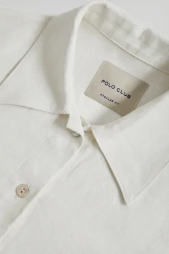 Polo Club Robes*Robe midi en lin he avec un détail brodé Rigby Go Blanc