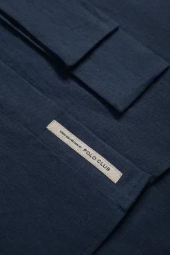 Polo Club Robes*Robe midi en lin avec un détail brodé Rigby Go Bleu Marine