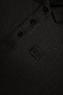 Polo Club Robes*Robe e à manches chauve-souris et logo brodé ton sur ton Noir