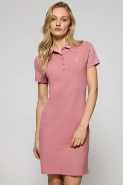 Polo Club Robes*Robe polo rose pastel avec logo Rigby Go Rose poudré