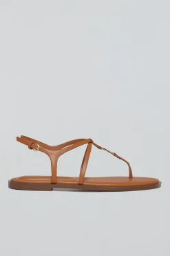 Polo Club Chaussures*Sandale à lanières Bianca marron avec détails métallisés Brun