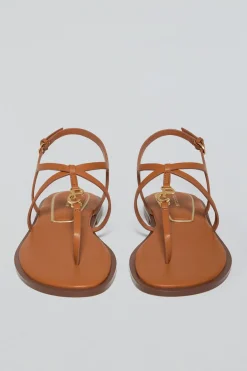 Polo Club Chaussures*Sandale à lanières Bianca marron avec détails métallisés Brun