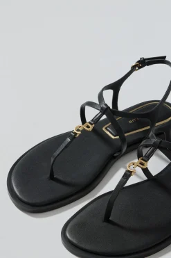 Polo Club Chaussures*Sandales à brides es Bianca avec détails métallisés Noir