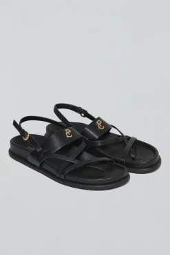 Polo Club Chaussures*Sandales bio à lanières Allegra es avec détails métalliques Noir