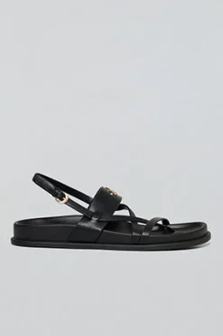 Polo Club Chaussures*Sandales bio à lanières Allegra es avec détails métalliques Noir