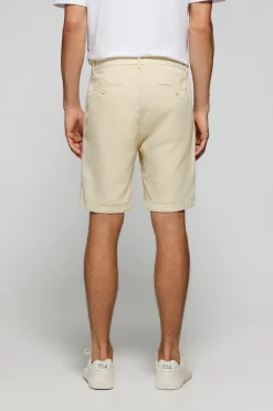 Polo Club Pantalons*Short Bali en lin et coton couleur avec détails brodés Sable