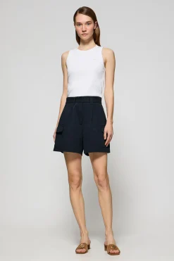 Polo Club Pantalons*Short en sergé Menfis avec détails Bleu Marine