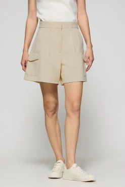 Polo Club Pantalons*Short en sergé Menfis couleur avec détails Sable